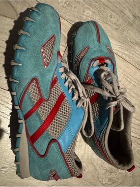 Diesel Teal and Red Women's Menlo Vintage Sneakers